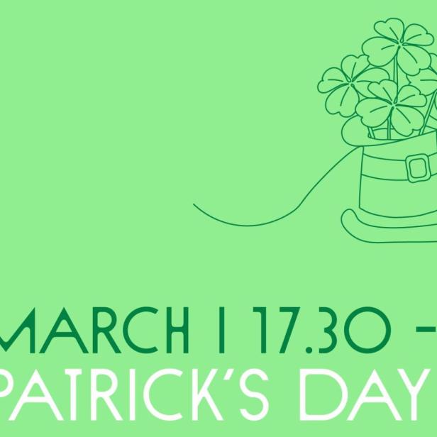 Einladung zur St. Patrick's Day Party am 16. März auf dem Dach.