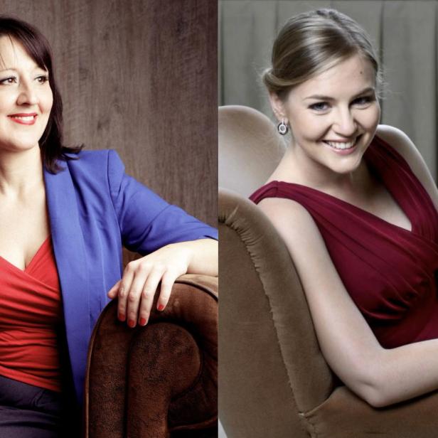 Porträtaufnahme von Elsa Janulidu und Hanna Bachmann.
