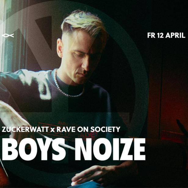 Ein Werbeplakat für einen Auftritt von Boys Noize am 12. April in der Grelle Forelle in Wien.