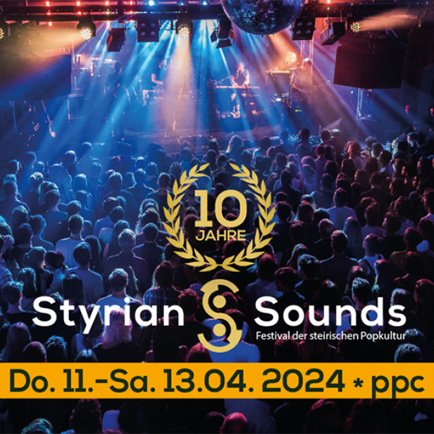 Eine Menschenmenge besucht das „Styrian Sounds“-Festival der steirischen Popkultur.