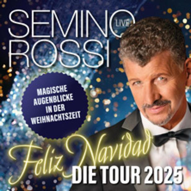 Das Cover der „Feliz Navidad“-Tour 2025 mit Semino Rossi.
