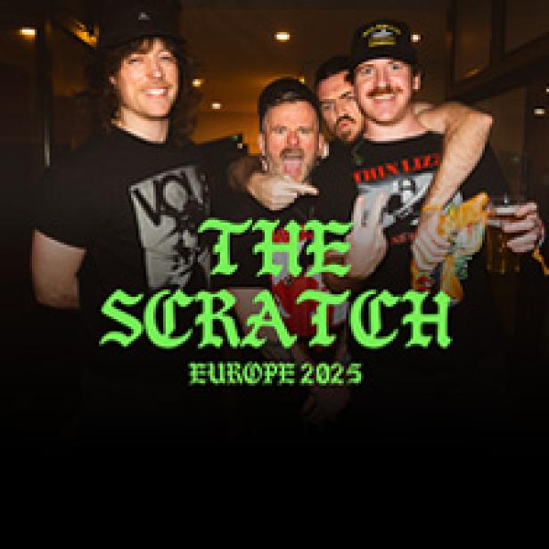 Die Band The Scratch kündigt ihre Europa-Tournee 2025 an.