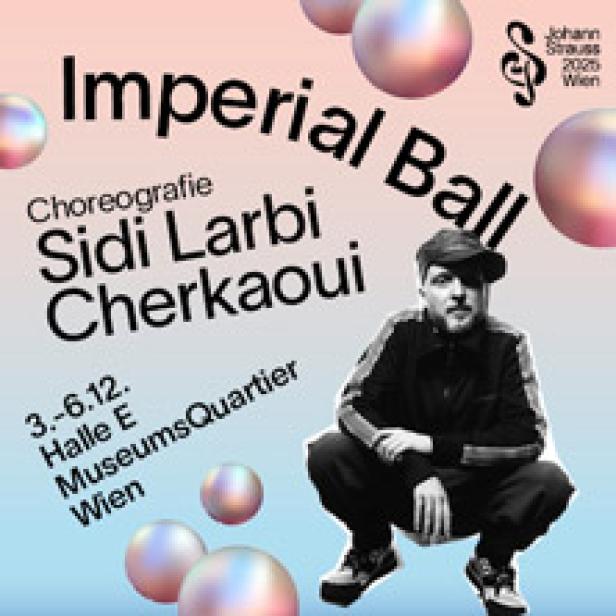 Ein Werbeplakat für den „Imperial Ball“ mit dem Choreografen Sidi Larbi Cherkaoui.