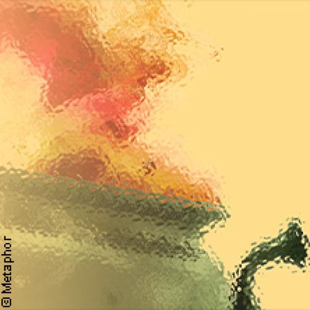 Abstrakte Darstellung von roten, gelben und grünen Farbtönen.