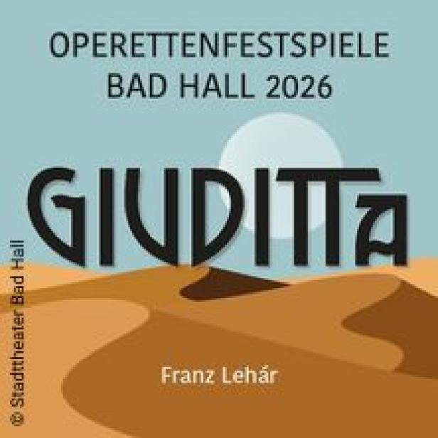 Das Plakat für die Operettenfestspiele Bad Hall 2026 zeigt „Giuditta“ von Franz Lehár.