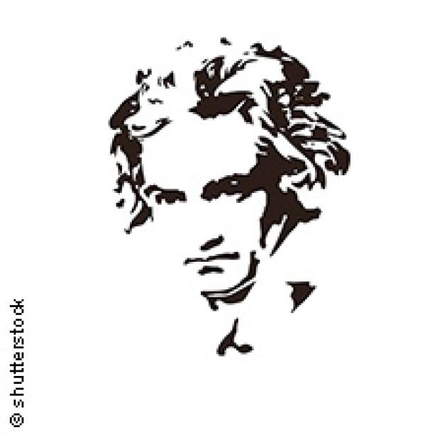 Silhouette von Ludwig van Beethoven.