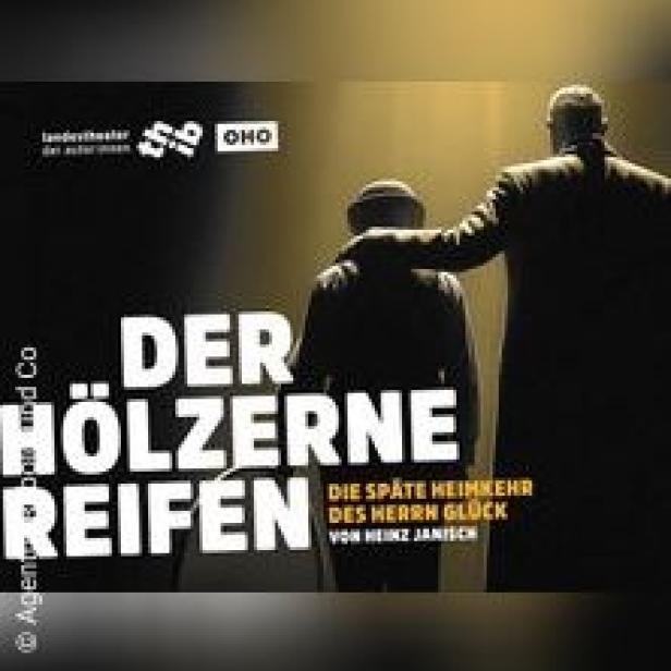 Ein Theaterplakat für „Der hölzerne Reifen“ von Heinz Janisch.